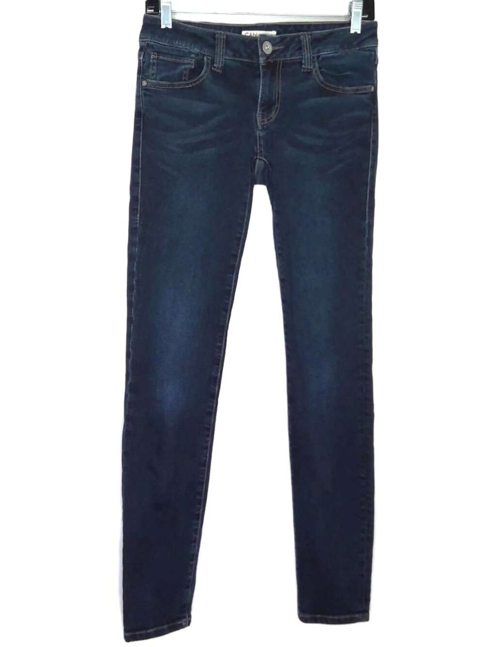 CAbi Ruby Jeans 492 Skinny Stretch Denim Low-Rise Dark Indigo Wash Indie Sz 2